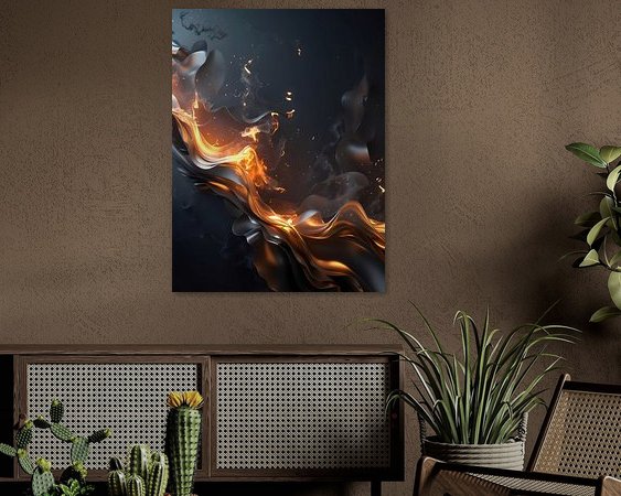 Voorbeeld van het werk in een kamer