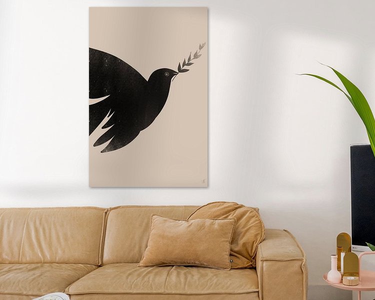 Voorbeeld van het werk in een kamer