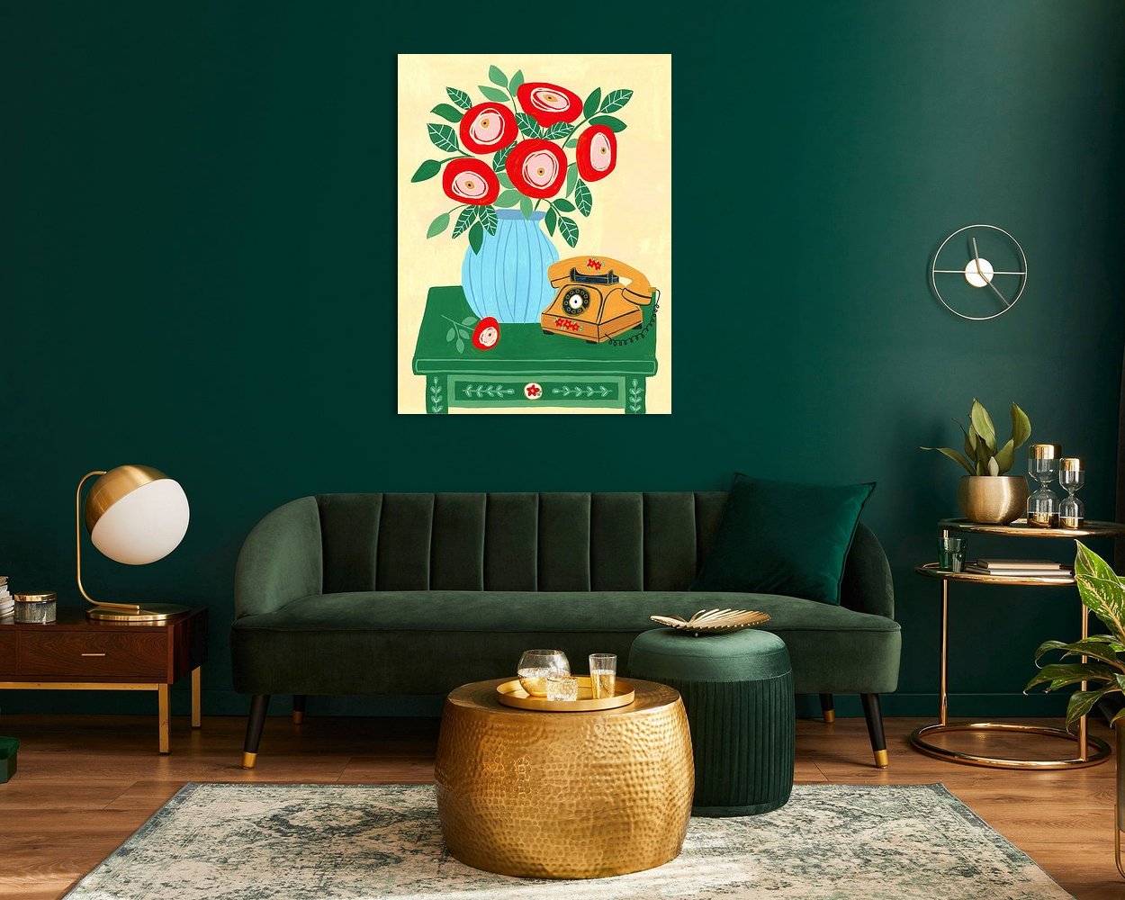 Voorbeeld van het werk in een kamer