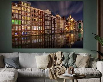 Damrak Amsterdam van Michael van der Burg
