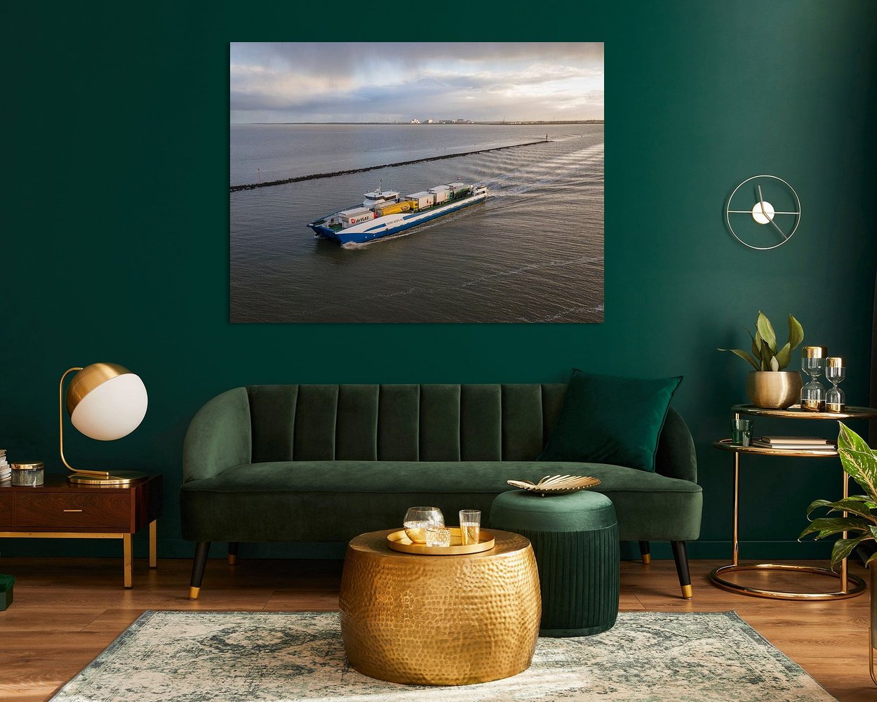 Voorbeeld van het werk in een kamer