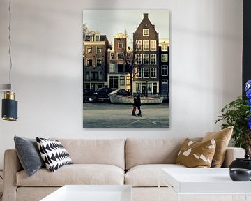 Amsterdam Prinsengracht  in de winter  van Marianna Pobedimova