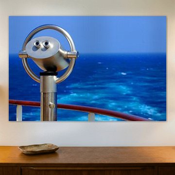 Binoculars on the railing