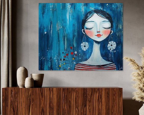 Voorbeeld van het werk in een kamer