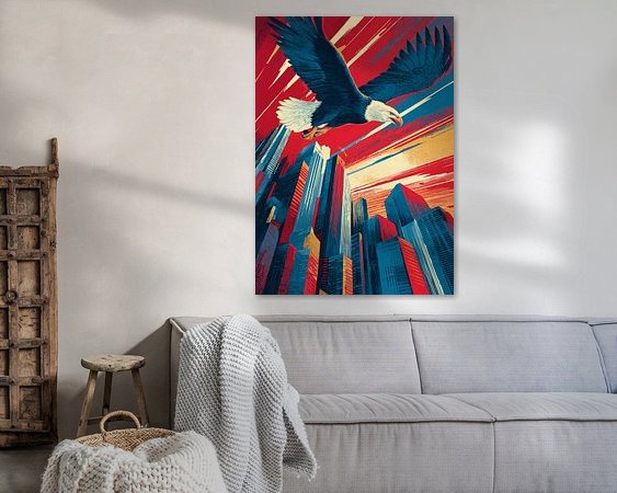 Voorbeeld van het werk in een kamer