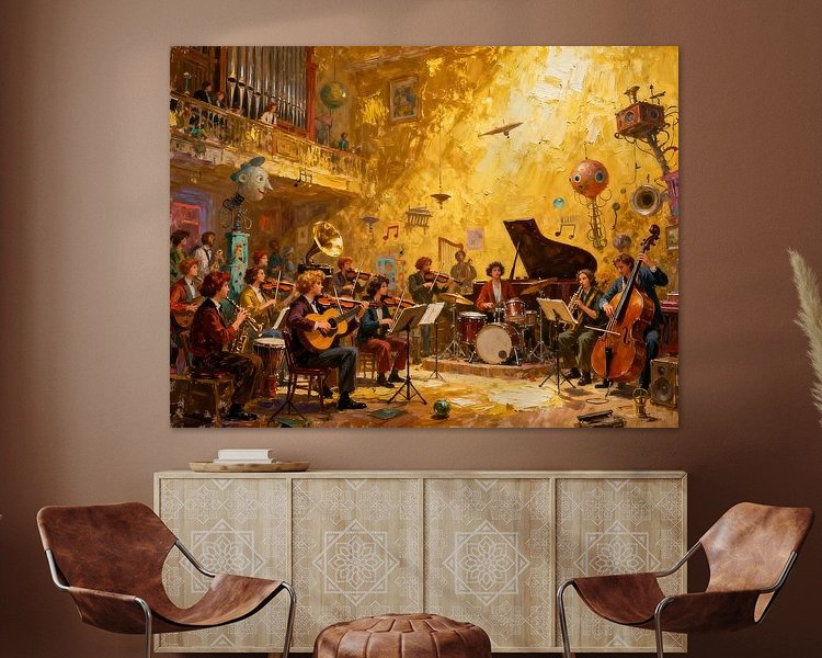 Voorbeeld van het werk in een kamer