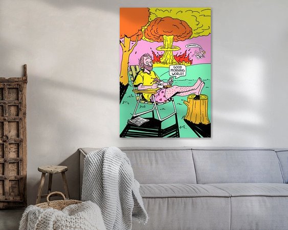 Voorbeeld van het werk in een kamer