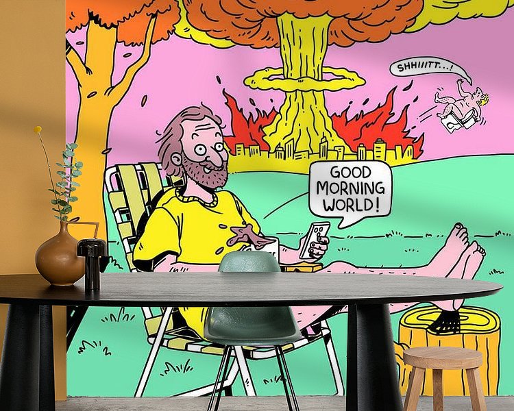 Voorbeeld van het werk in een kamer