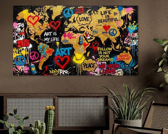 Example of the artwork in a room