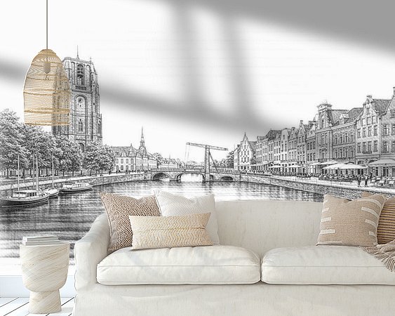 Voorbeeld van het werk in een kamer
