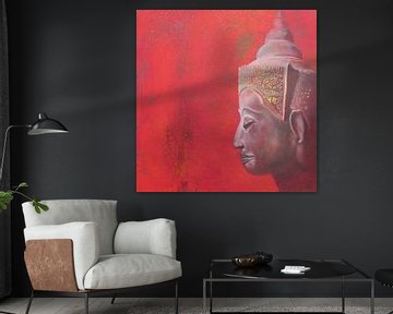 Boeddha Red I  van Helma van der Zwan