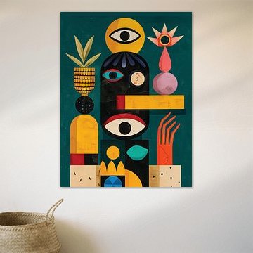 Totem der Augen und stillen Symbole