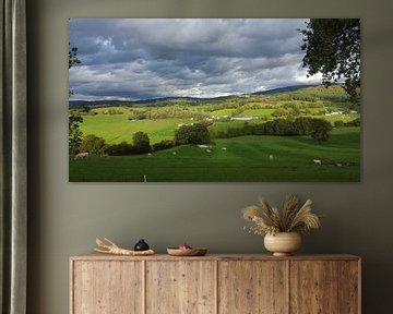 Bewolkt Morvan uitzicht