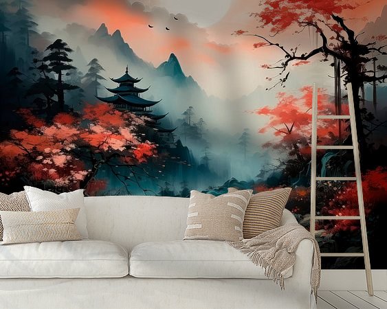 Voorbeeld van het werk in een kamer