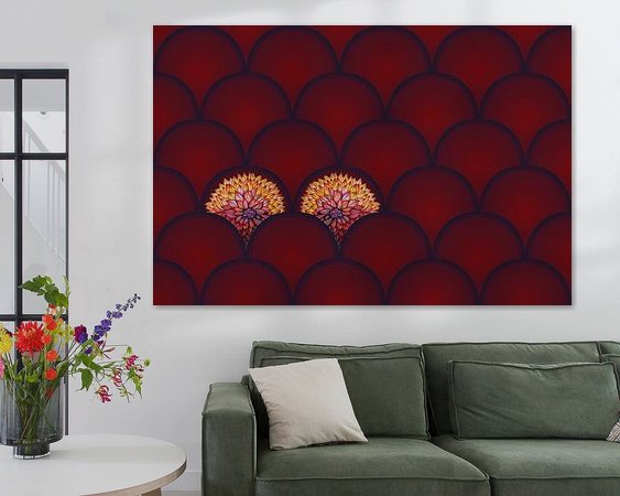 Voorbeeld van het werk in een kamer