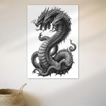 Lernaeische Hydra: Detaillierte mythologische Grafik