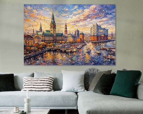 Voorbeeld van het werk in een kamer