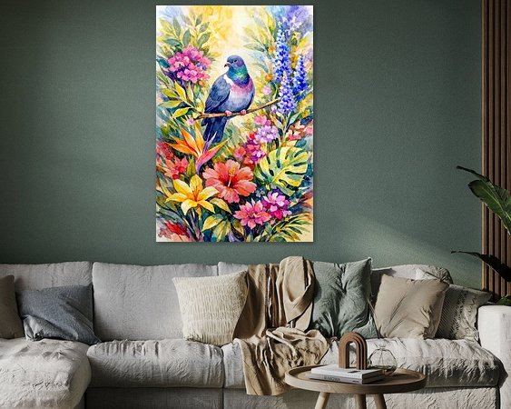 Voorbeeld van het werk in een kamer