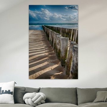 Paalhoofden in HDR van Zeeland op Foto