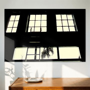 Raam zwart wit tegenlicht