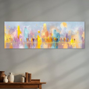 people city | Reflections of Urban Morning by Modern Collection