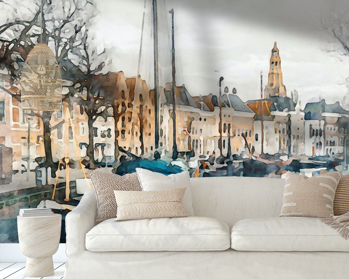 Voorbeeld van het werk in een kamer