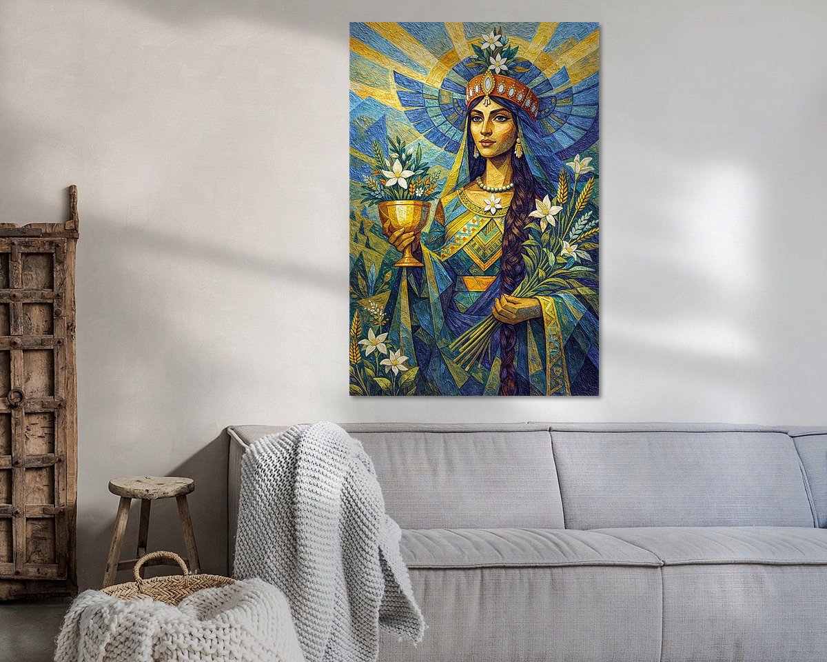 Voorbeeld van het werk in een kamer