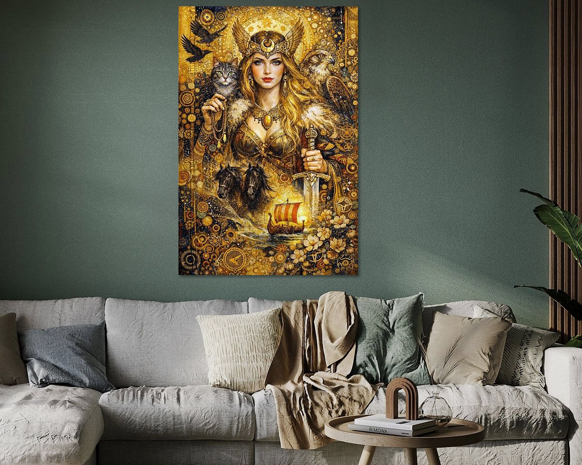Voorbeeld van het werk in een kamer