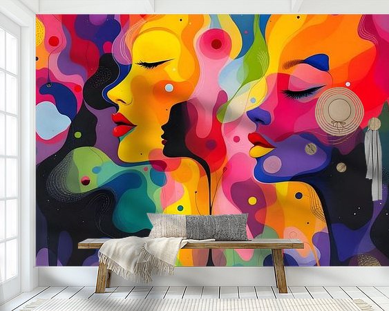 Voorbeeld van het werk in een kamer