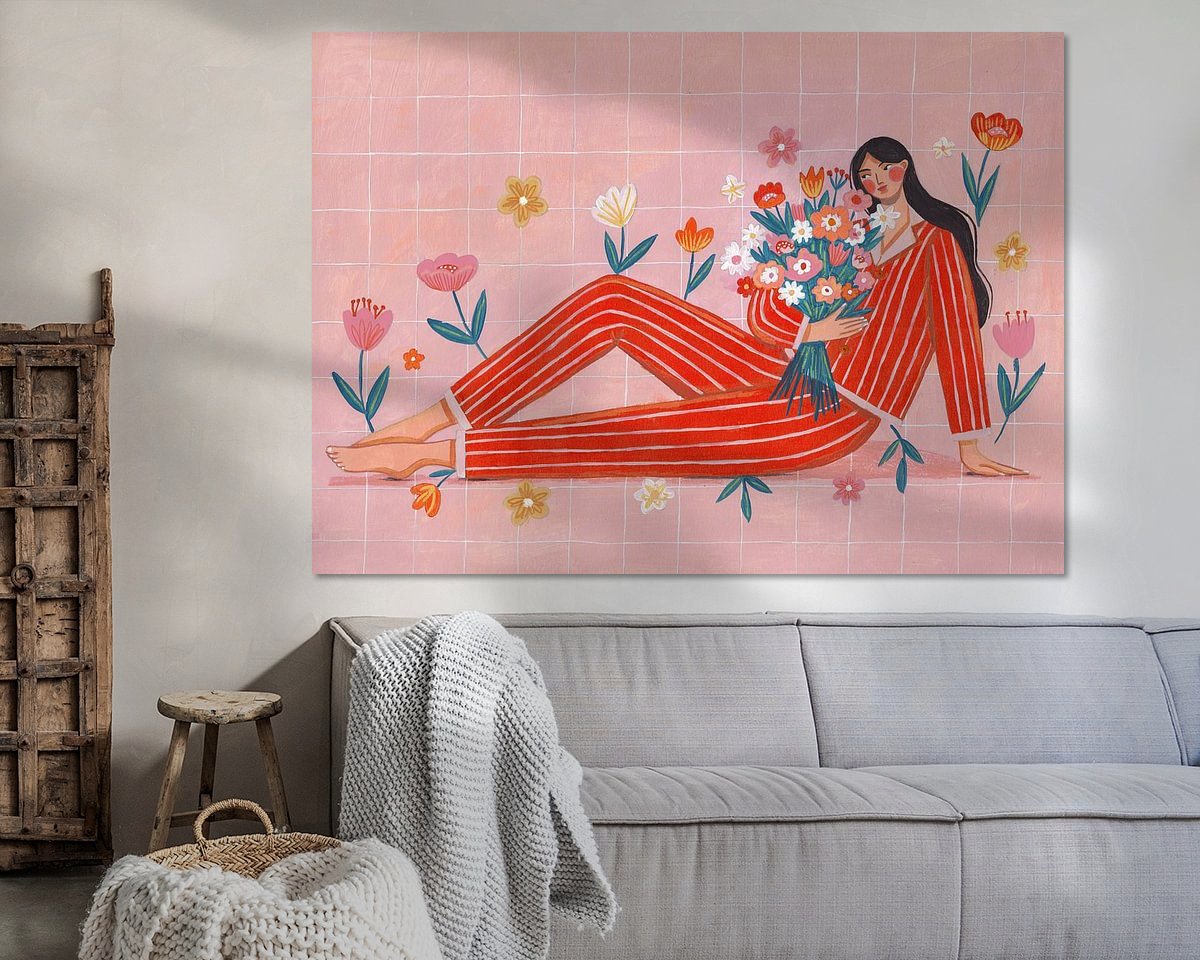 Voorbeeld van het werk in een kamer