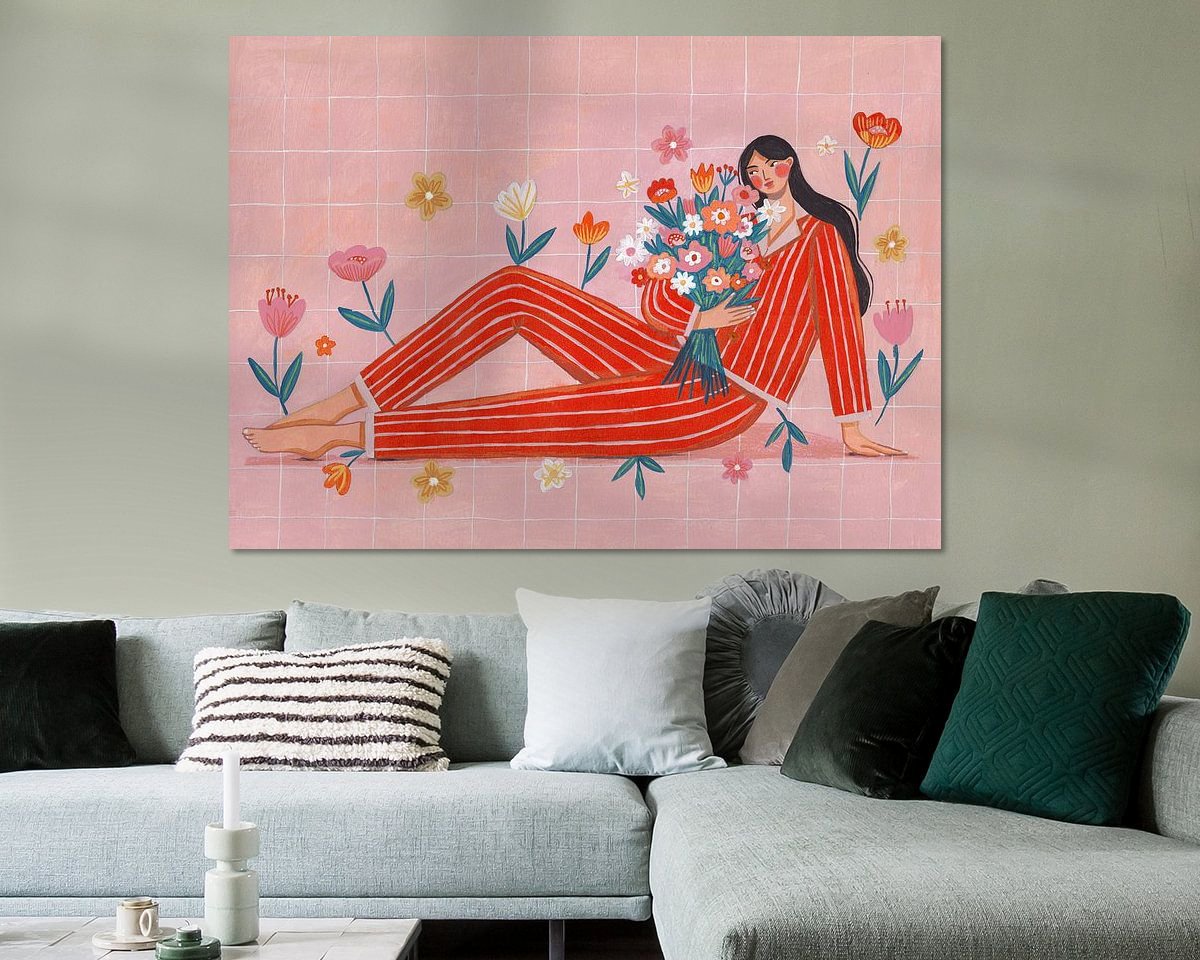 Voorbeeld van het werk in een kamer