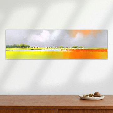 Golden Field, Orange Reflection by Art Whims