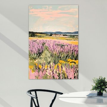 Lavendelveld Landschap in de zomer