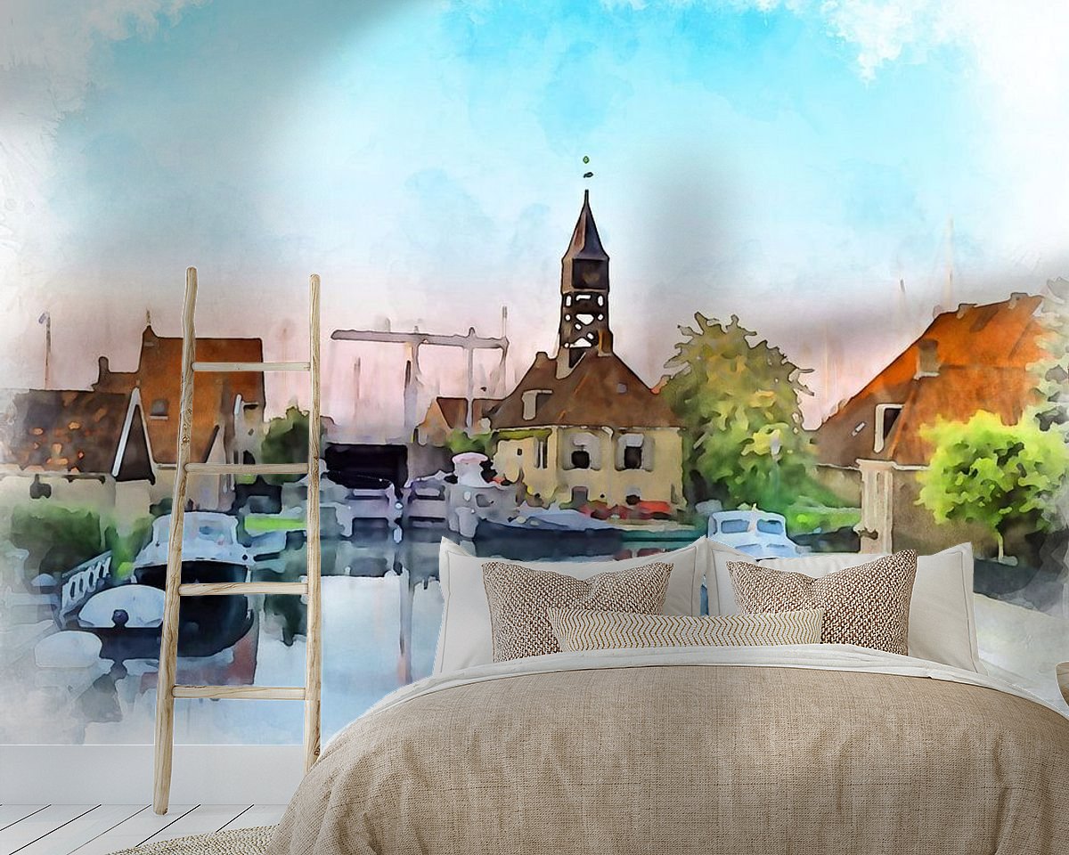 Voorbeeld van het werk in een kamer