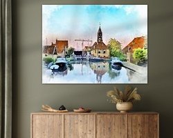 Voorbeeld van het werk in een kamer