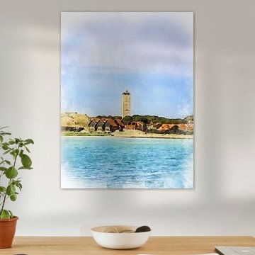 View of the Brandaris, West Terschelling, Friesland.