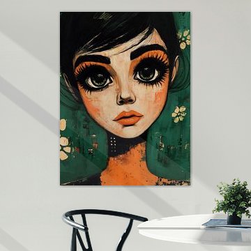 Big Eyes Woman Portrait