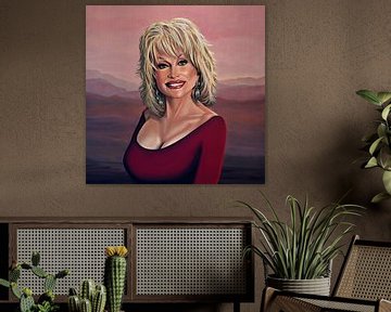 Dolly Parton schilderij 2 by Paul Meijering