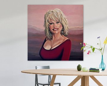 Dolly Parton schilderij 2 van Paul Meijering