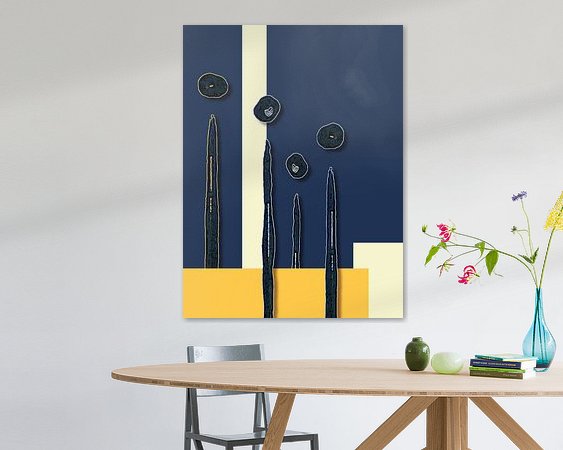 Voorbeeld van het werk in een kamer