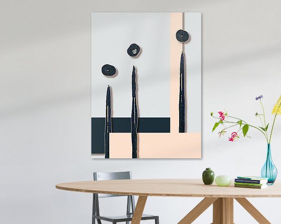 Voorbeeld van het werk in een kamer