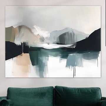 Montagnes minimalistes et abstraites