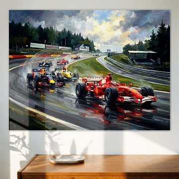 Peinture sur le thème du circuit de F1 de Spa-Francorchamps