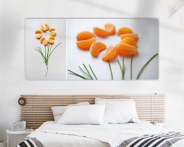 Collage Oranje Fruit van Wendy Bos