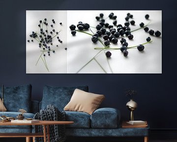 Collage Blauw Fruit