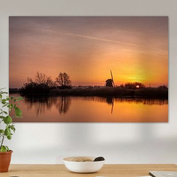 Golden light by the windmill