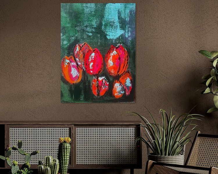 Voorbeeld van het werk in een kamer