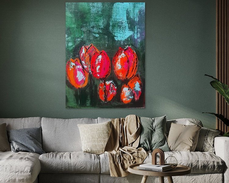 Voorbeeld van het werk in een kamer