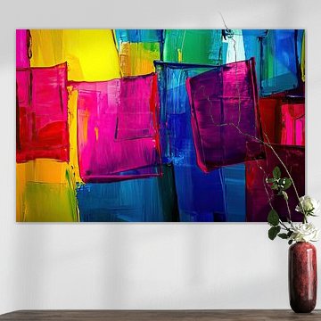 roze blokken | Magenta Punch van Modern Collection