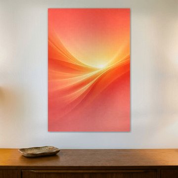 Flowing Orange Light Waves